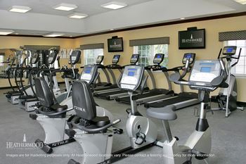 Fitness center with equipment